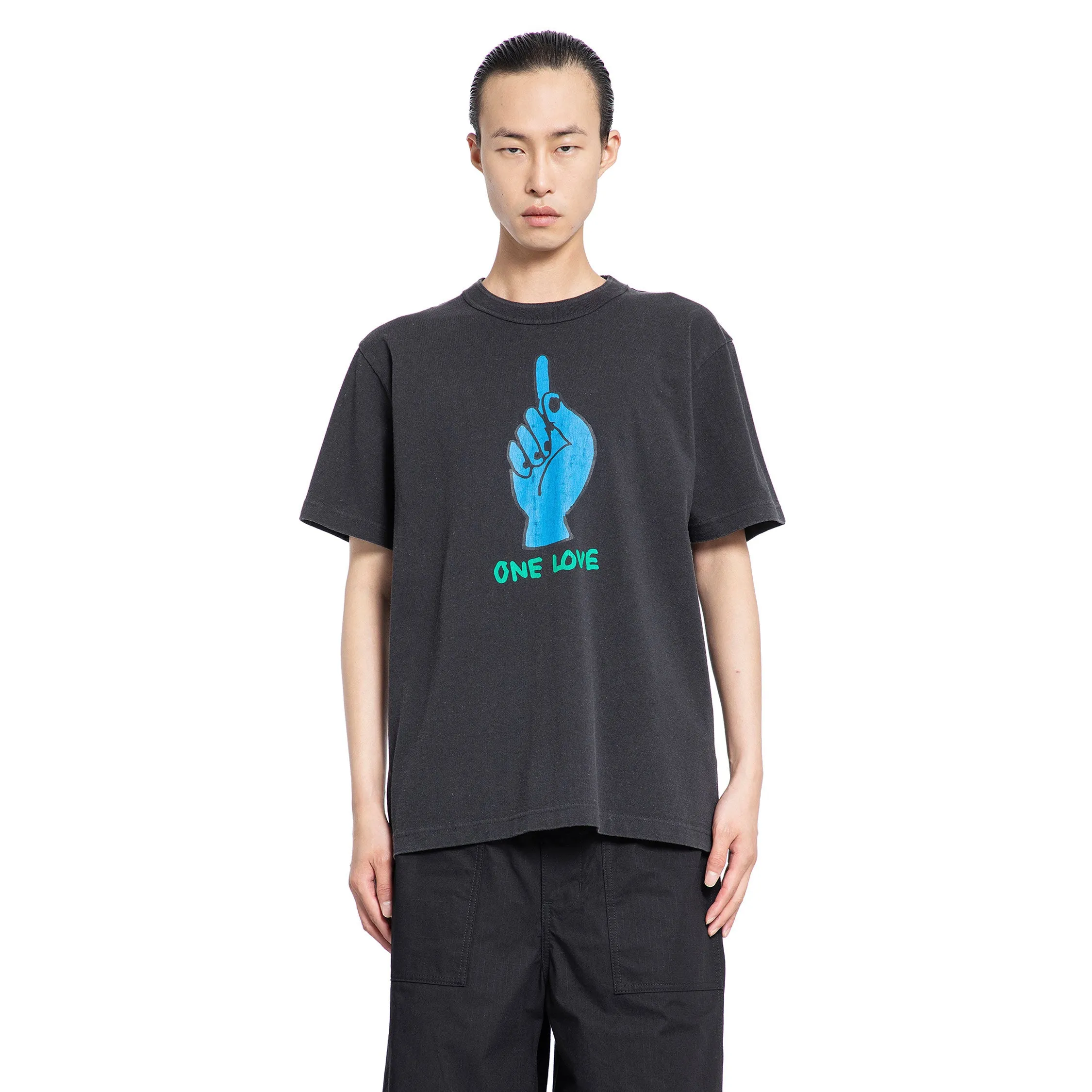 SACAI MAN BLACK T-SHIRTS & TANK TOPS