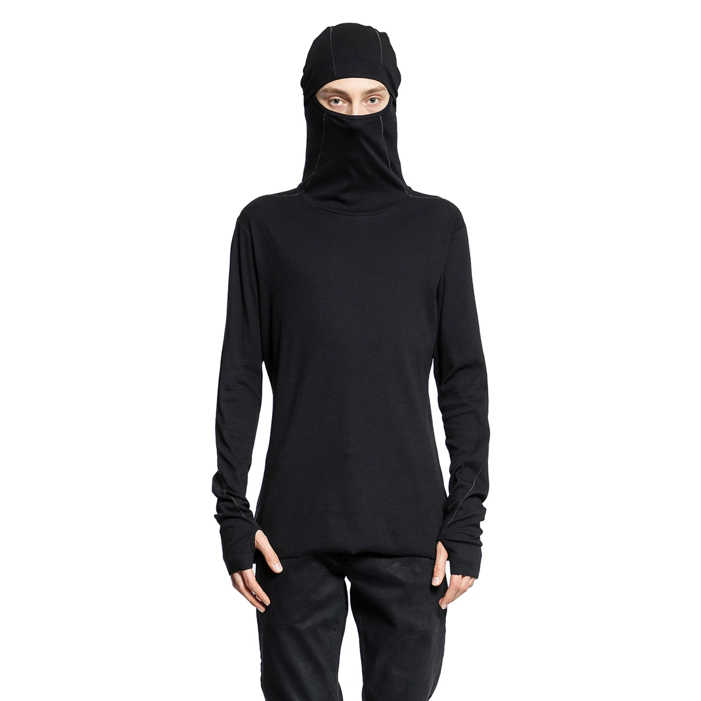 THOM KROM MAN BLACK T-SHIRTS & TANK TOPS