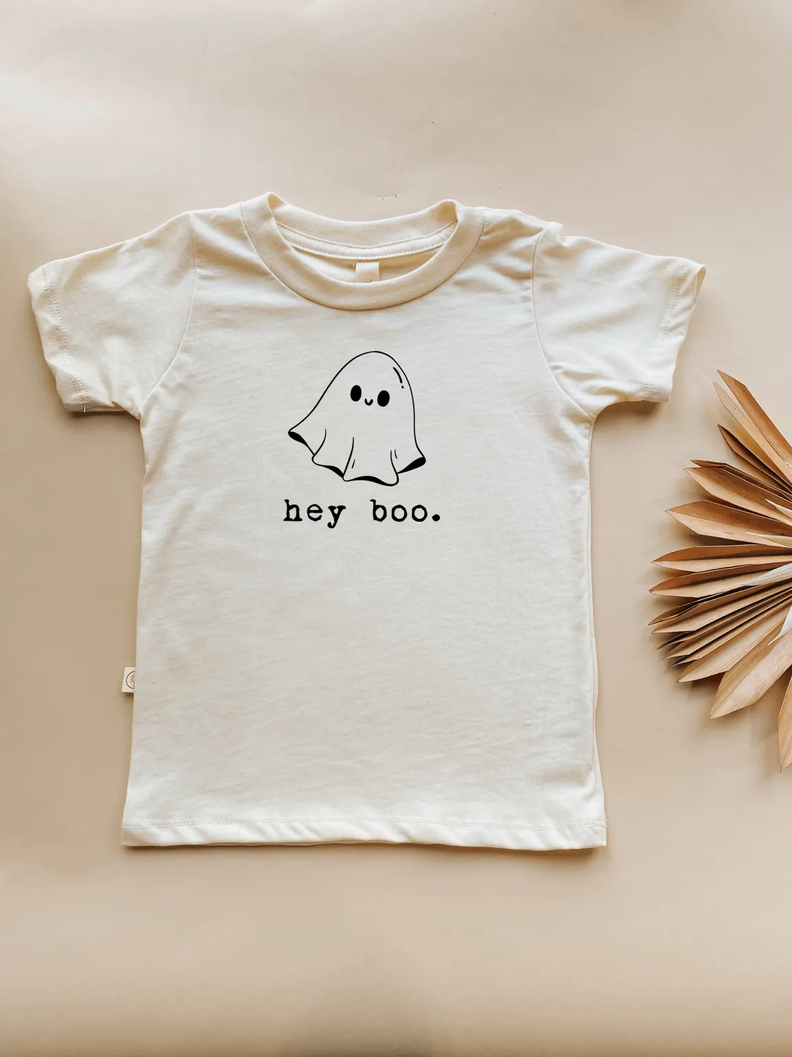 Toddler Crew Neck Tee | Hey Boo Ghost | Organic Cotton
