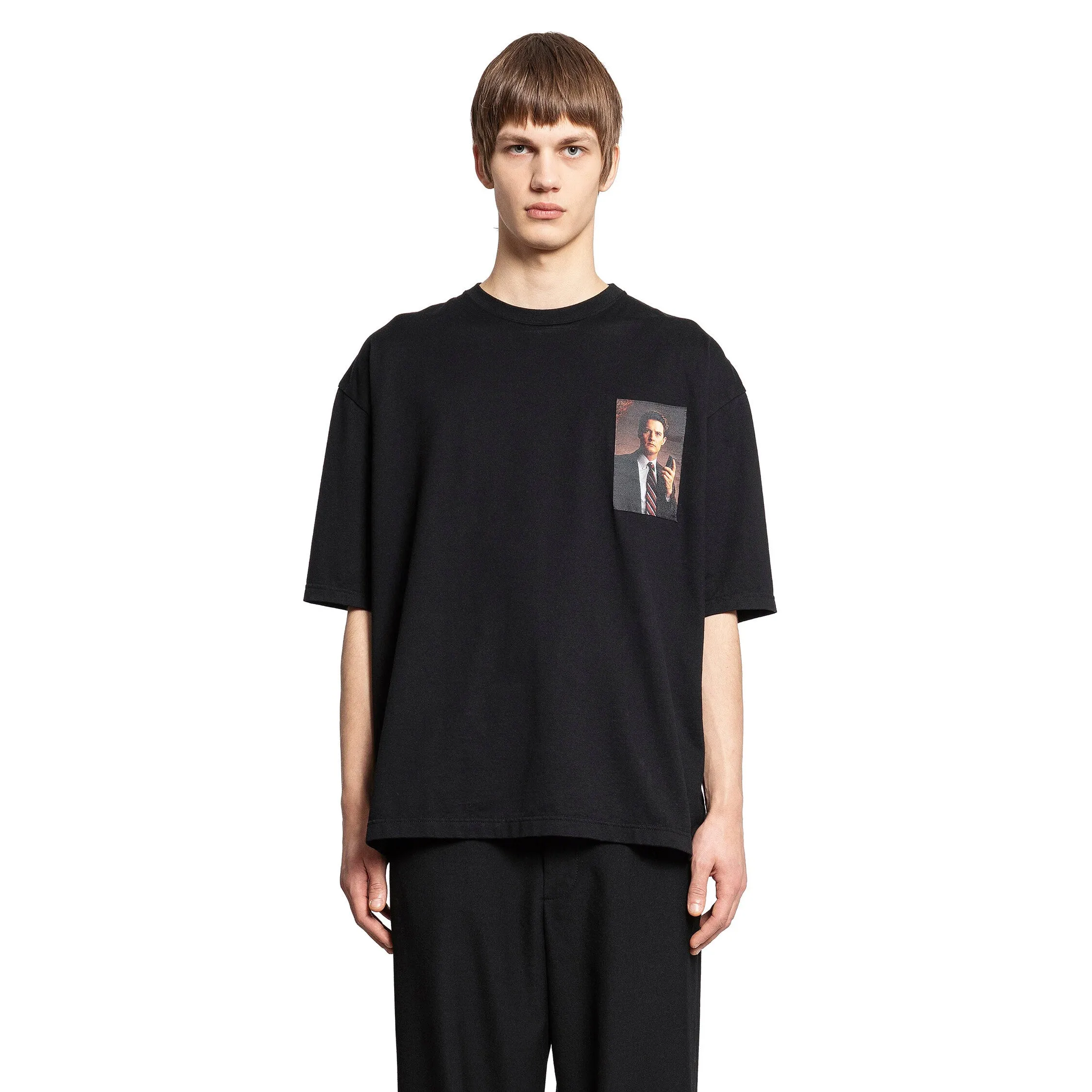 UNDERCOVER MAN BLACK T-SHIRTS & TANK TOPS