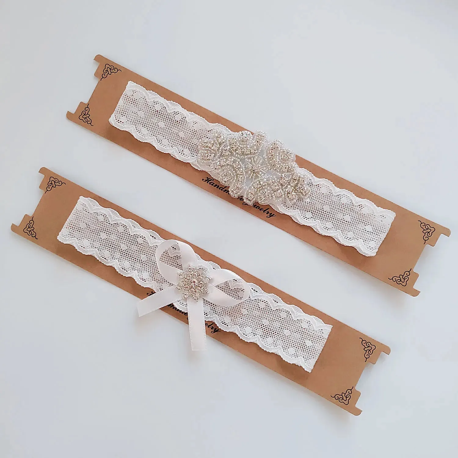 White Women Crystals Sequins Wedding Garters Sexy  Lace Garters for Women/Bride Thigh Ring Bridal Leg Garter Bride Accessories