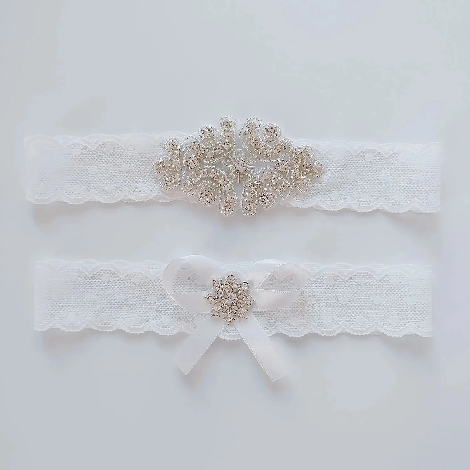 White Women Crystals Sequins Wedding Garters Sexy  Lace Garters for Women/Bride Thigh Ring Bridal Leg Garter Bride Accessories