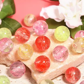 Wholesale 100pcs Diy Transparent Ribbon Color Sequins Through Hole Acrylic Round Beads