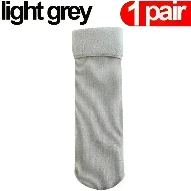 Women Men Winter Socks Warm Thicken Thermal Snow Boots Floor Socks Soft Velvet Cashmere Sock Sleep Solid Color Home Floor Socks