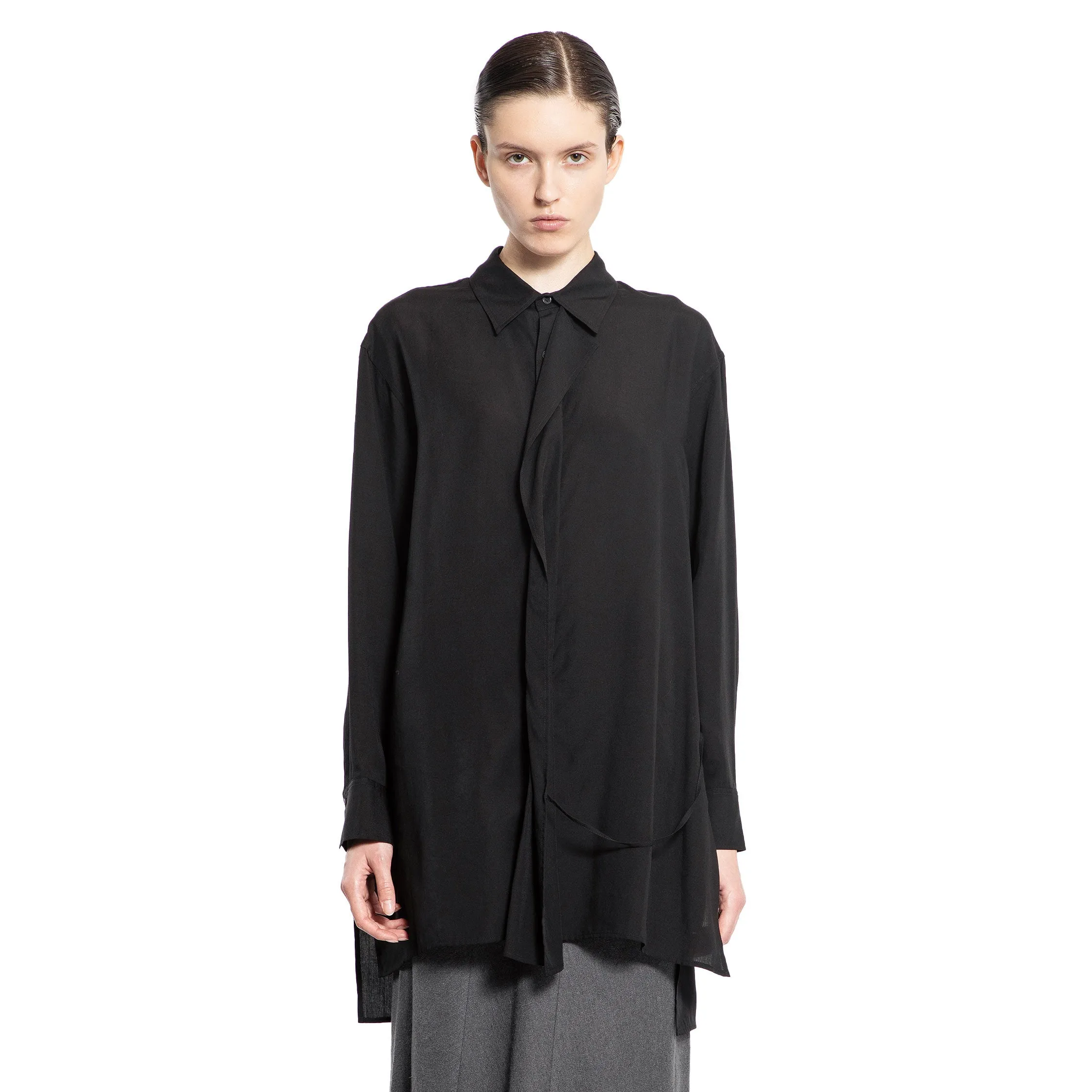 YOHJI YAMAMOTO WOMAN BLACK SHIRTS